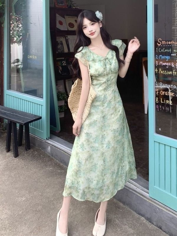 Coffee Tea Weight Loss - Floral Print Maxi Dress Women's Summer