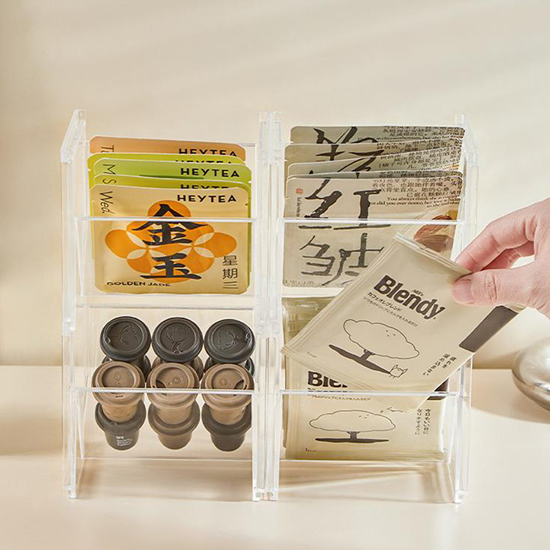 Coffee Tea Box - Vertical Tea Box Holder Stackable Tea