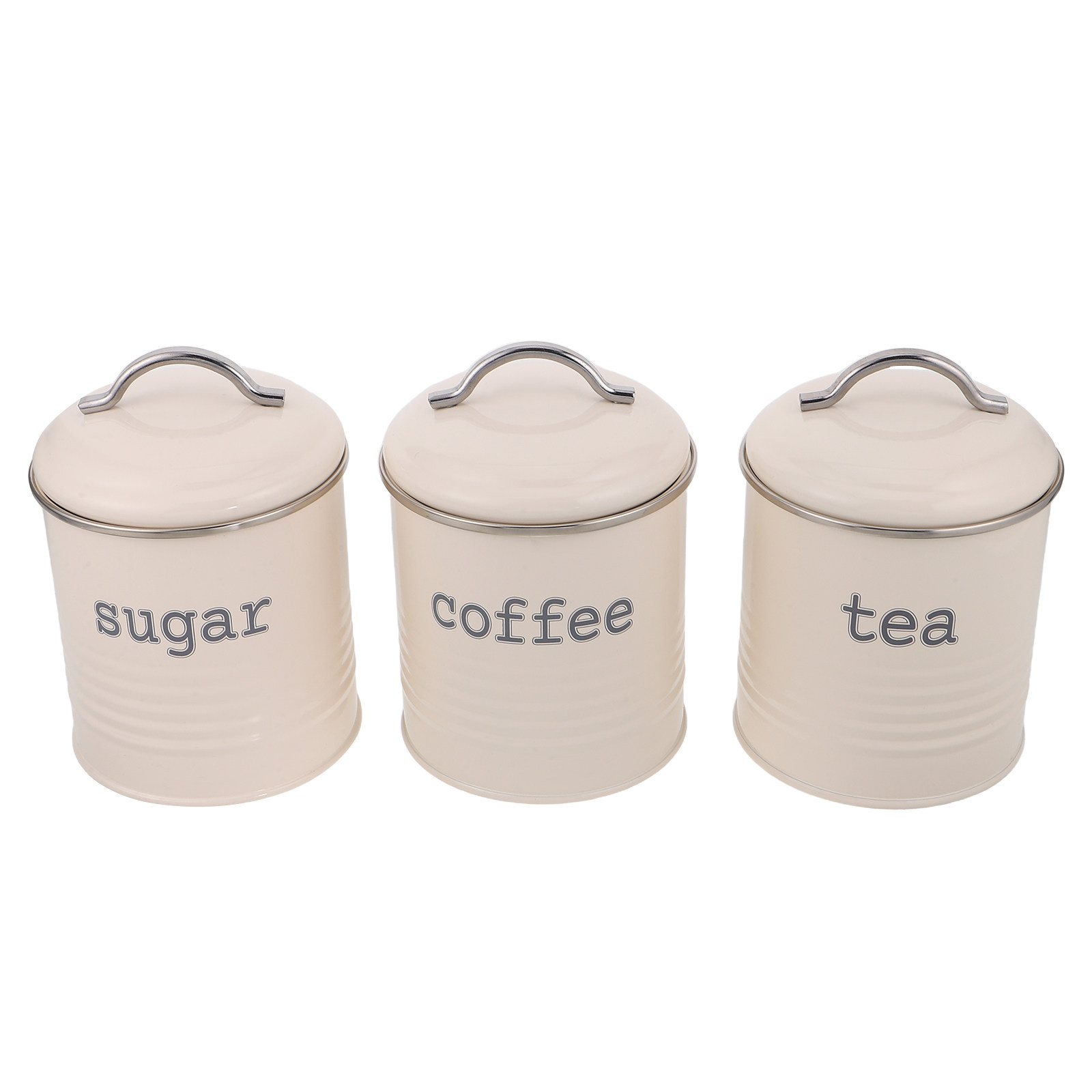 Coffee Tea And Sugar Canister Set - 3Pcs Sealed Coffee Bean Container Set