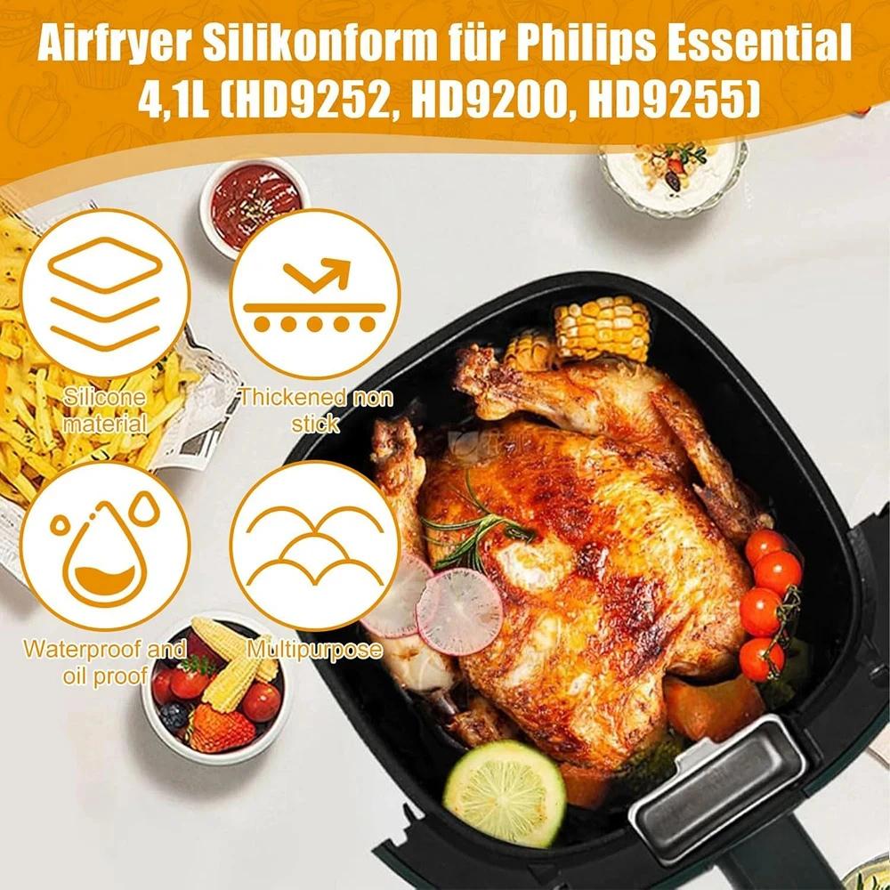 17cm Silicone Air Fryer Mold - - đánh giá và giá Philips Air Fryer Hd9252