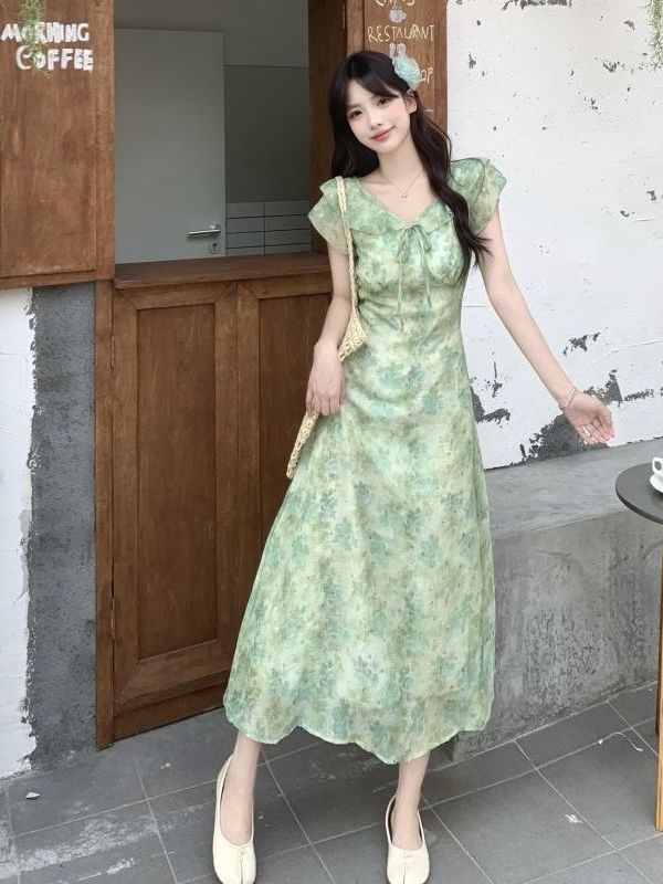 Floral Print Maxi Dress Women' - đánh giá và giá Coffee Tea Weight Loss
