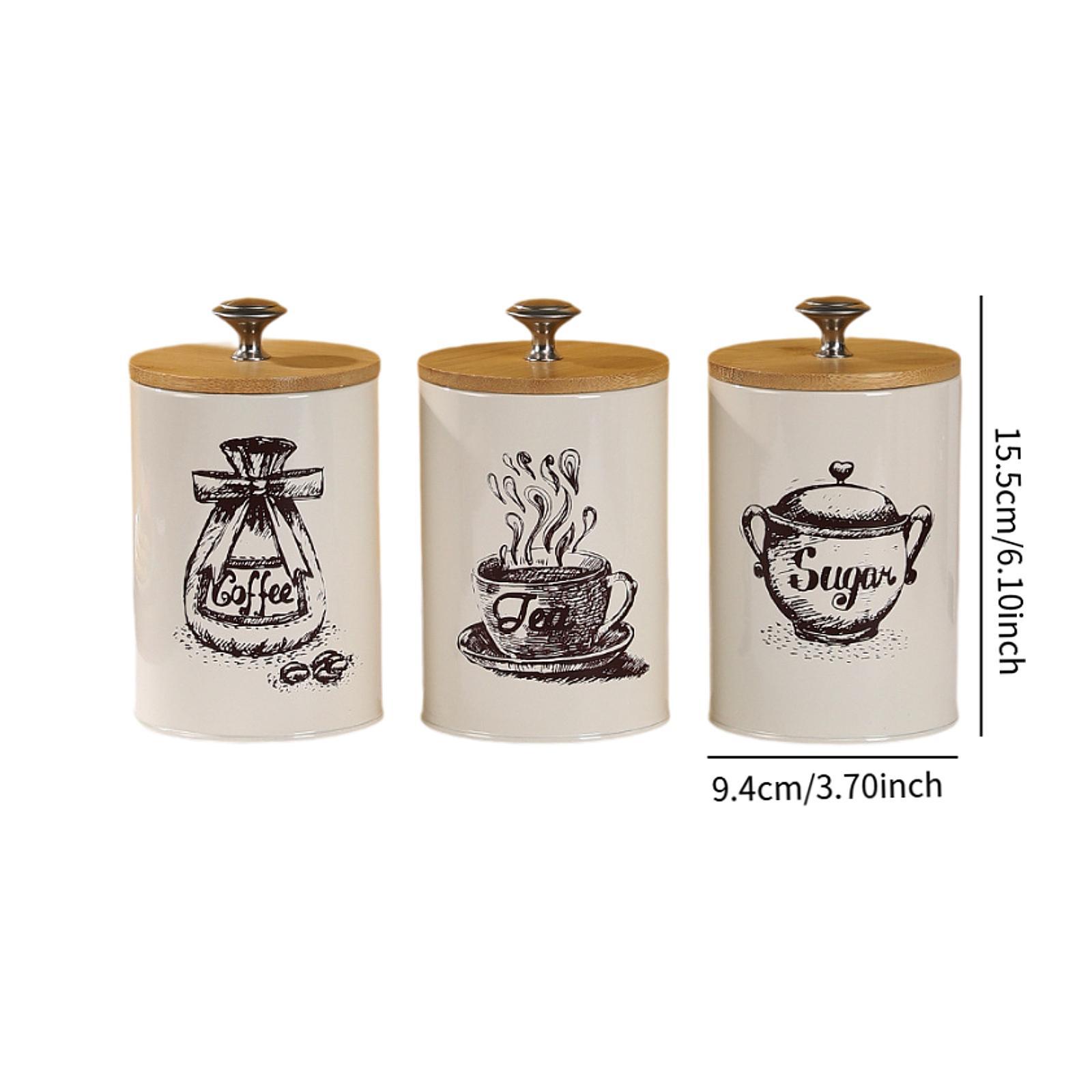Farmhouse Coffee Tea Sugar Can - đánh giá và giá Coffee Tea And Sugar Canister Set