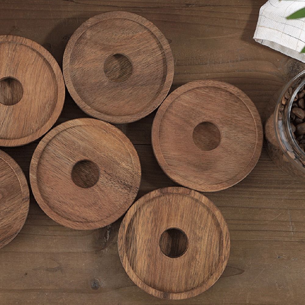 Multi-Use Wooden Lid Glass Foo - đánh giá và giá Coffee Tea And Sugar Canister Set
