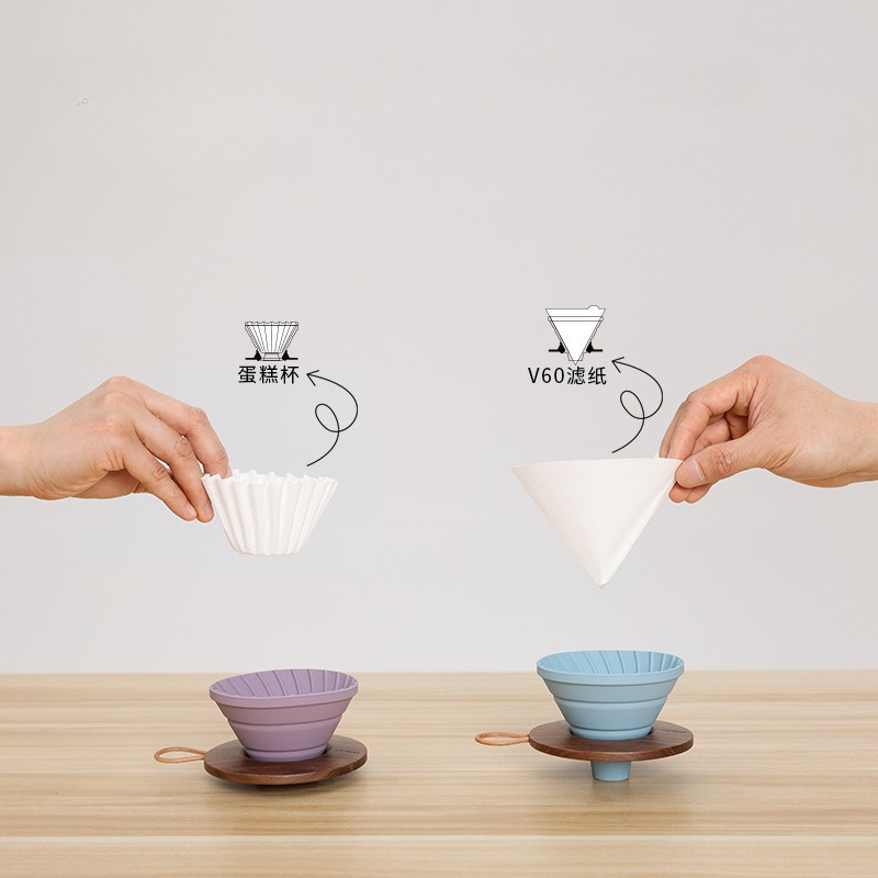 Portable Folding Silicone Coff - đánh giá và giá Coffee Dripper V60