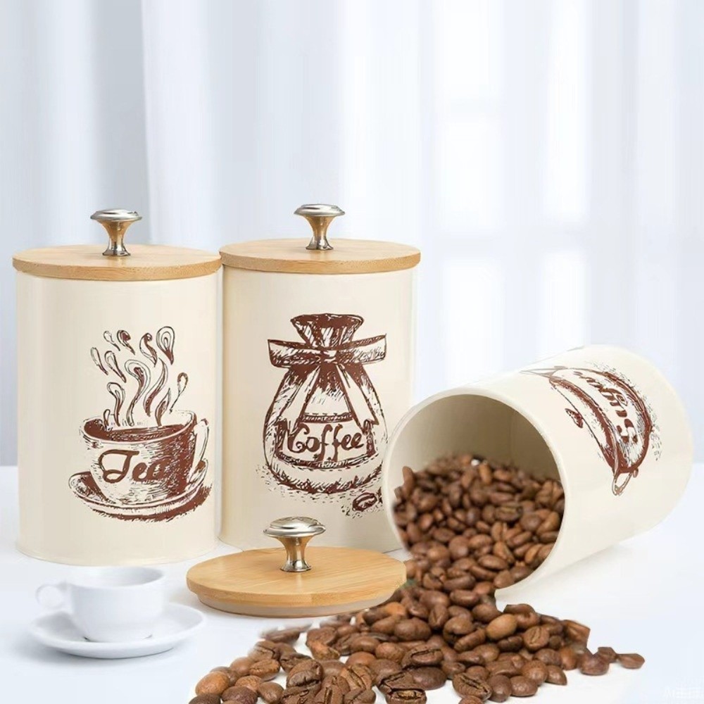 3pcs Metal Coffee Canister Set - đánh giá và giá Coffee Tea And Sugar Canister Set