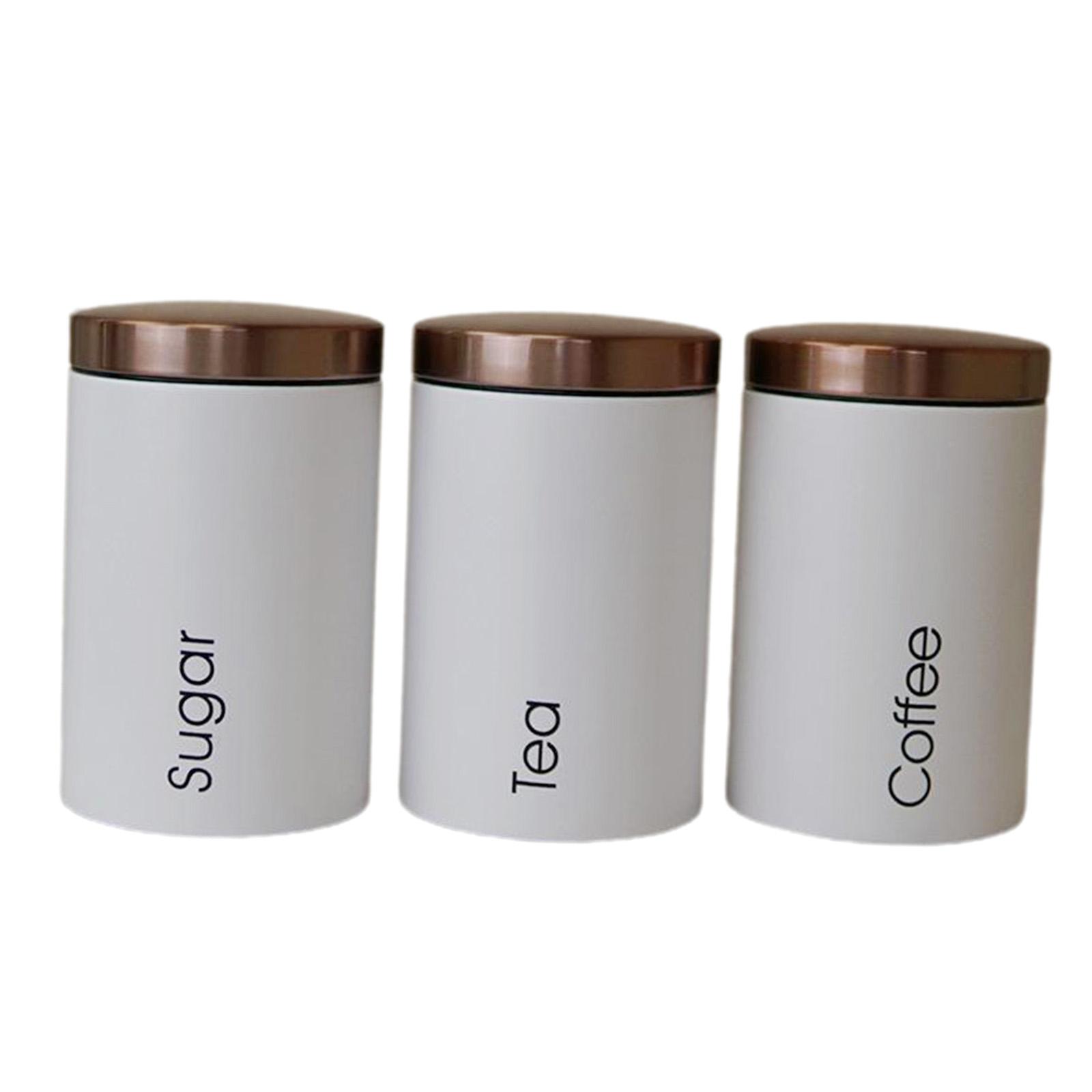 Metal Food Storage Canister Se - đánh giá và giá Coffee Tea And Sugar Canister Set
