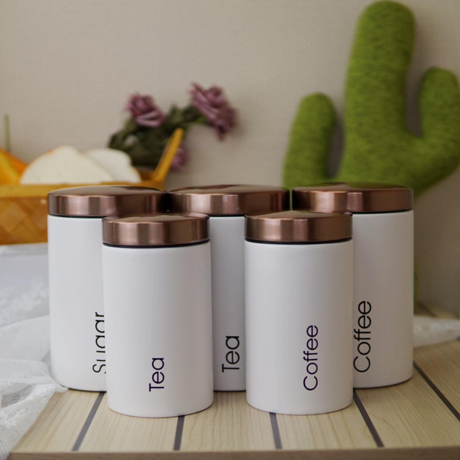 Metal Food Storage Canister Se - đánh giá và giá Coffee Tea And Sugar Canister Set