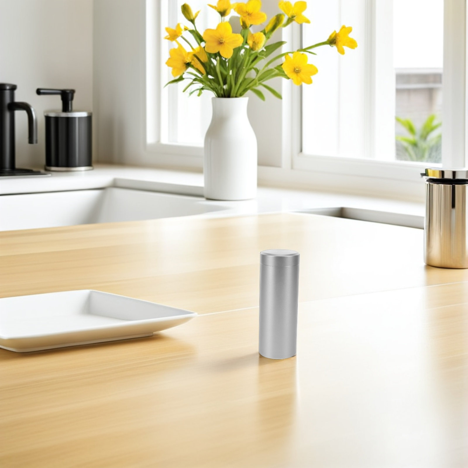 Aluminum Alloy Round Airtight  - đánh giá và giá Coffee Tea Box