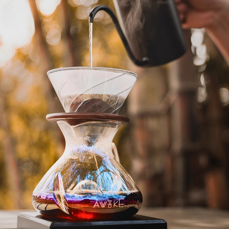 Pour Over Coffee Maker Glass C - đánh giá và giá Coffee Dripper V60
