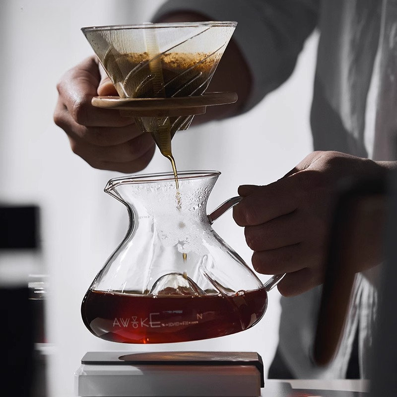 Pour Over Coffee Maker Glass C - đánh giá và giá Coffee Dripper V60