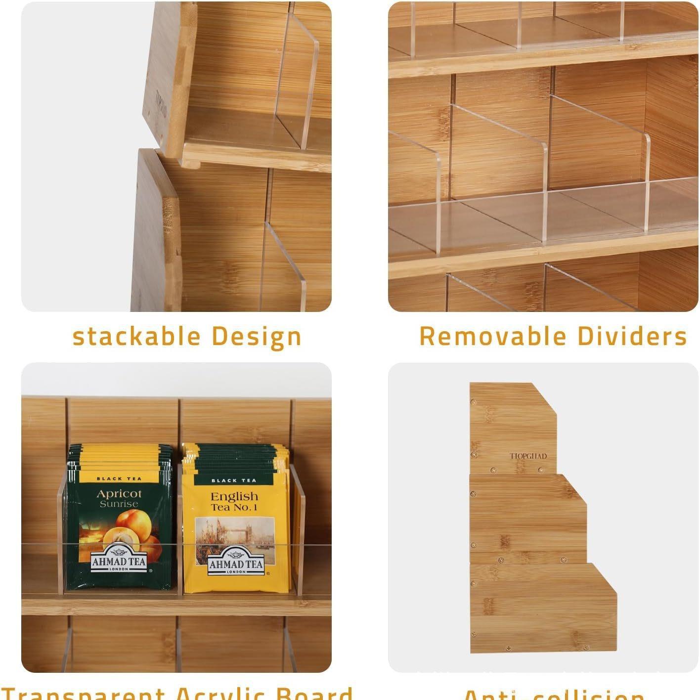 Bamboo Tea Bag Storage Box Thr - đánh giá và giá Coffee Tea Box