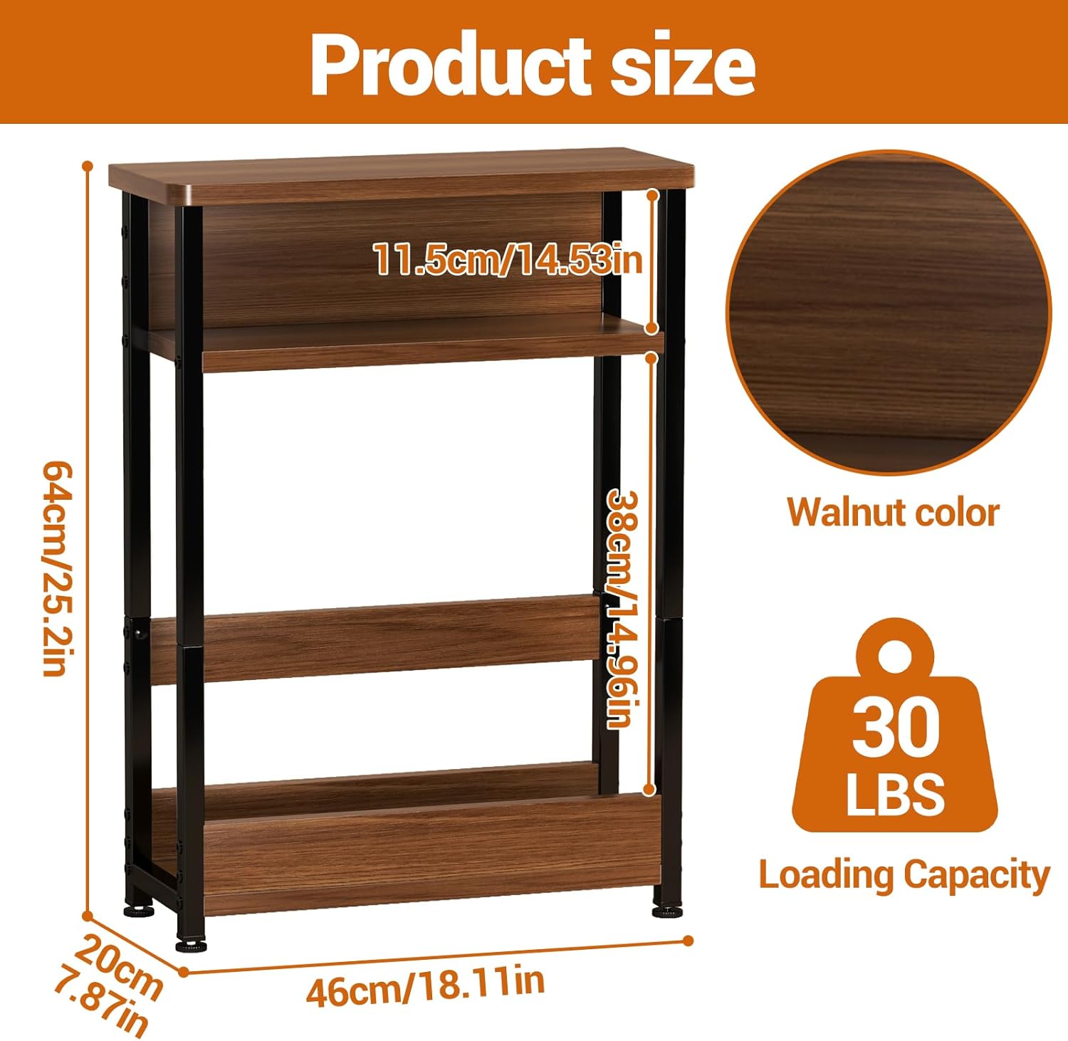 3-Tier Slim Narrow Side Table, - đánh giá và giá Coffee Tea Weight Loss