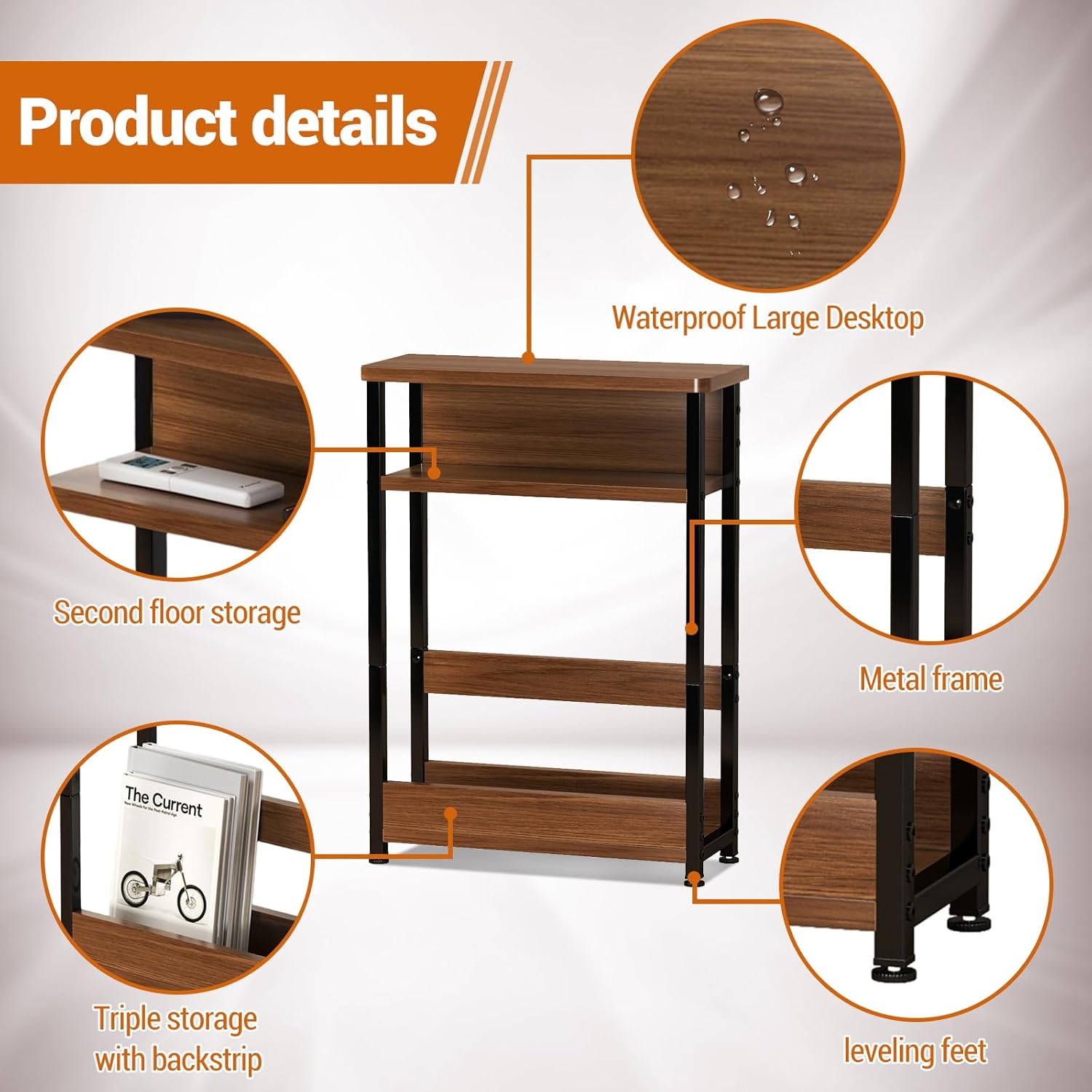3-Tier Slim Narrow Side Table, - đánh giá và giá Coffee Tea Weight Loss