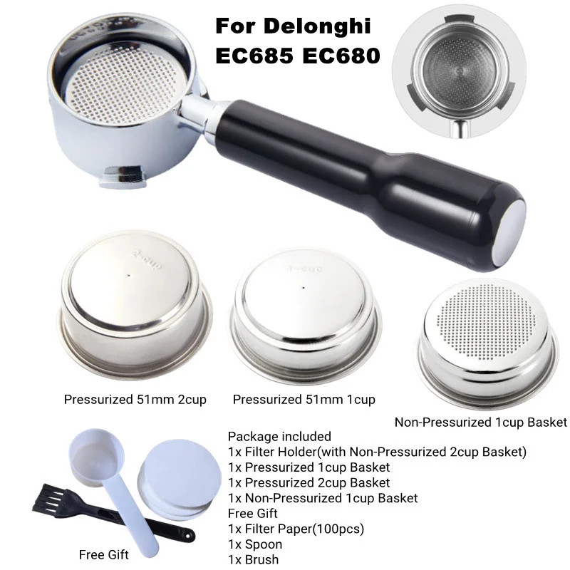 51mm Coffee Bottomless Portafi - đánh giá và giá Delonghi Espresso Magnifica