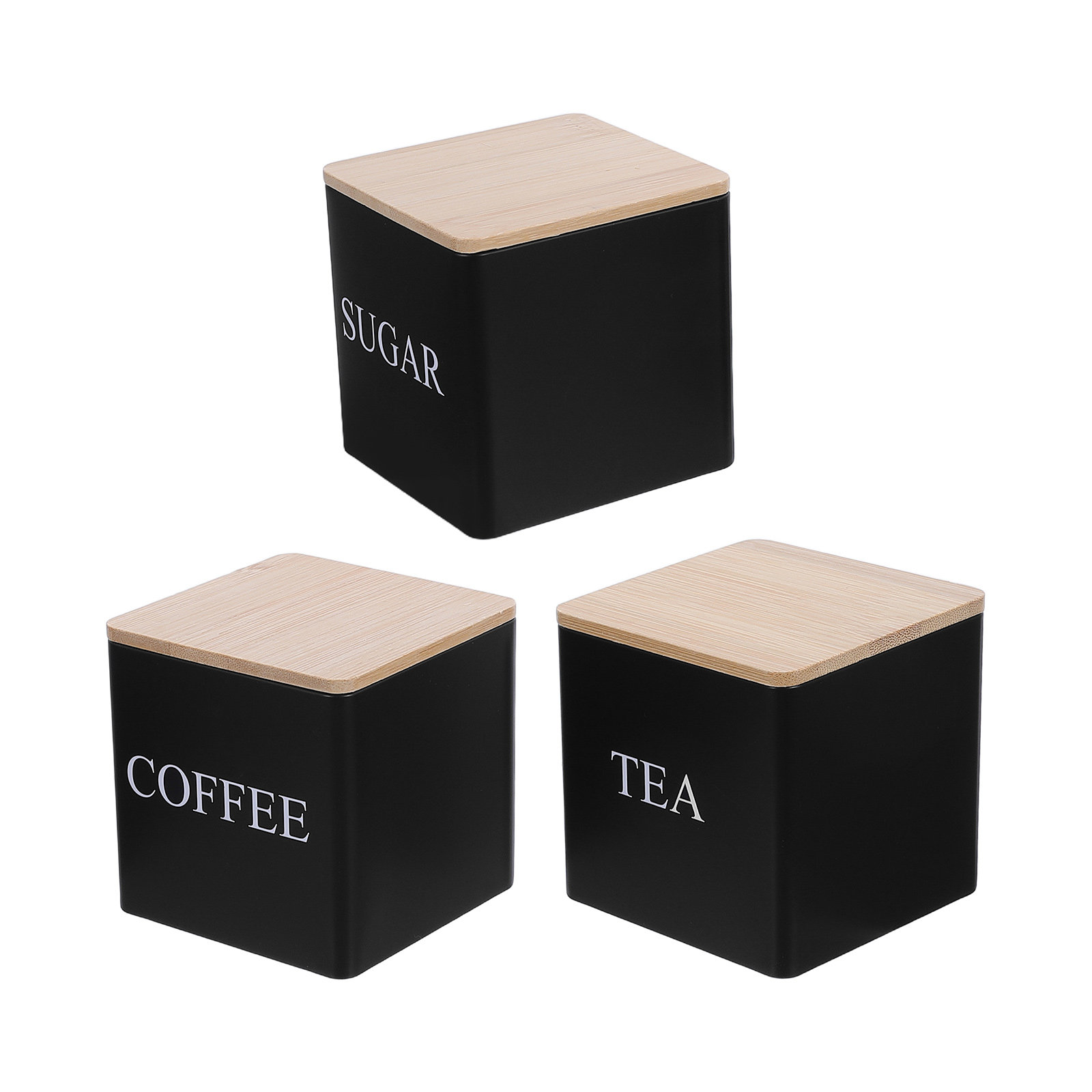 3Pcs Metal Tea Coffee Sugar Ca - đánh giá và giá Coffee Tea And Sugar Canister Set